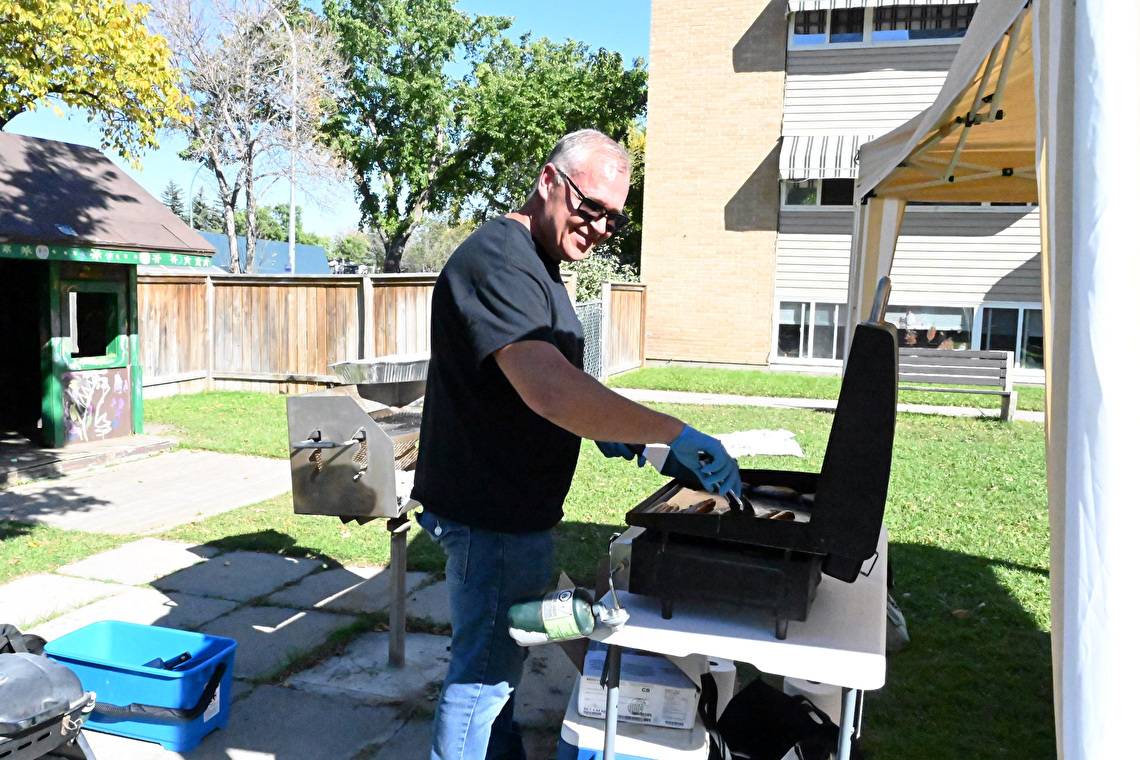 Dave barbecuing