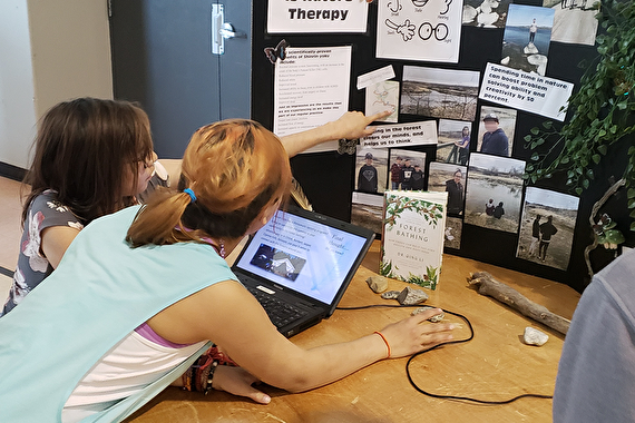 Student at a science fair